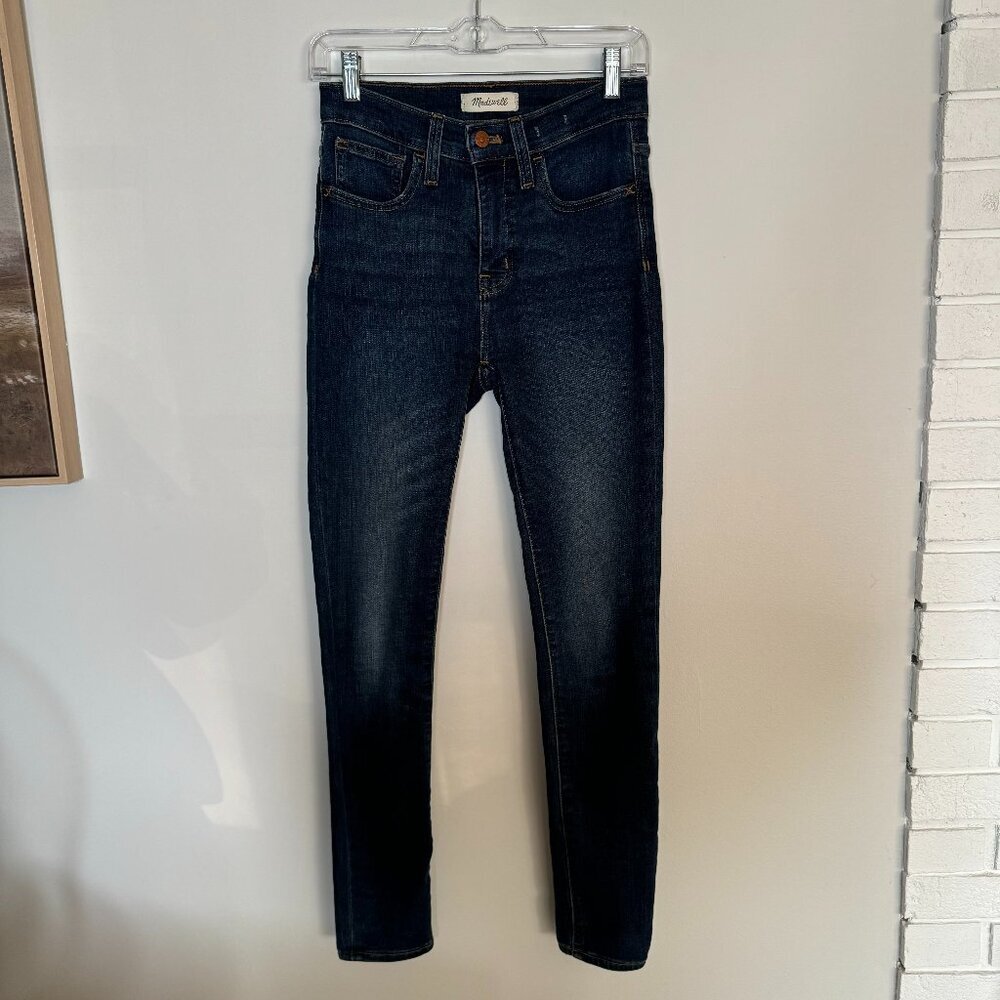 Madewell 9" Mid-Rise Skinny Jeans in Patty Dark Wash Denim Style L9933 Size 25
